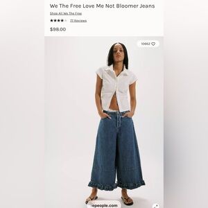 We The Free Love Le Not Bloomer Jeans 🔥 Size XS Very Oversized waist 17 half